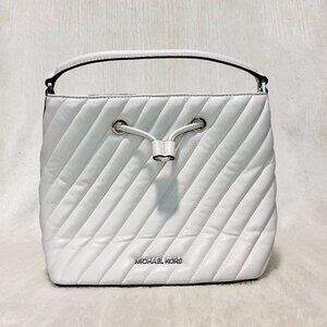 Michael Kors Small Quilted Crossbody White Bag